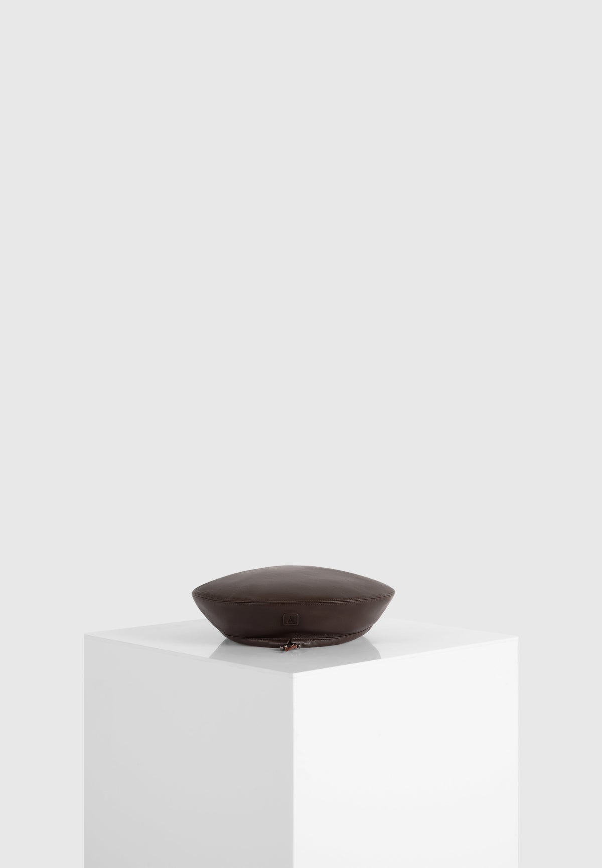 Leather Beret - Brown