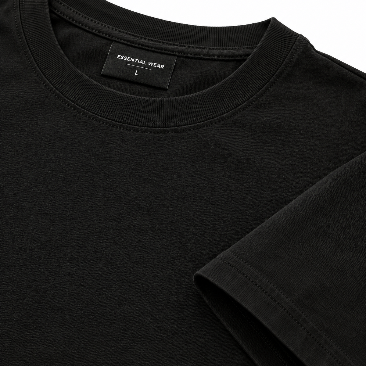 Essential Wear Men's Premium Black T-Shirt