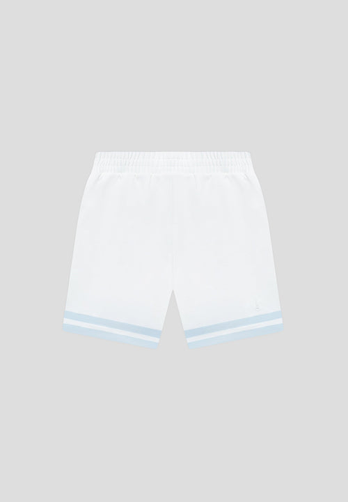 Floral Border Shorts - Blue