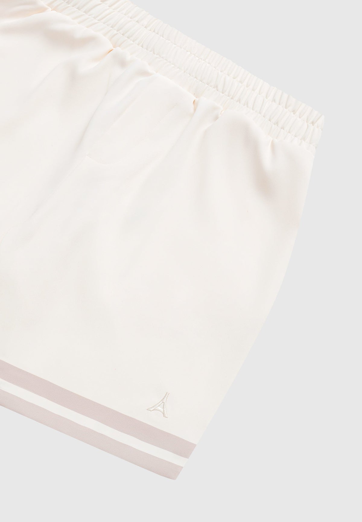 Floral Border Shorts - Cream