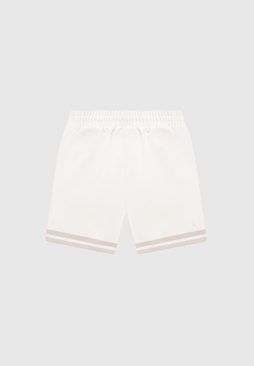 Floral Border Shorts - Cream