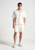 Floral Border Shorts - Cream