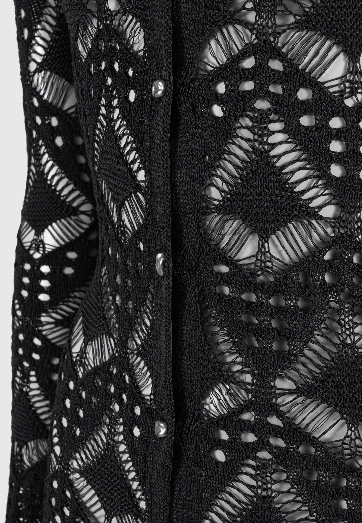 Knit Longline Cover Up Cardigan - Black