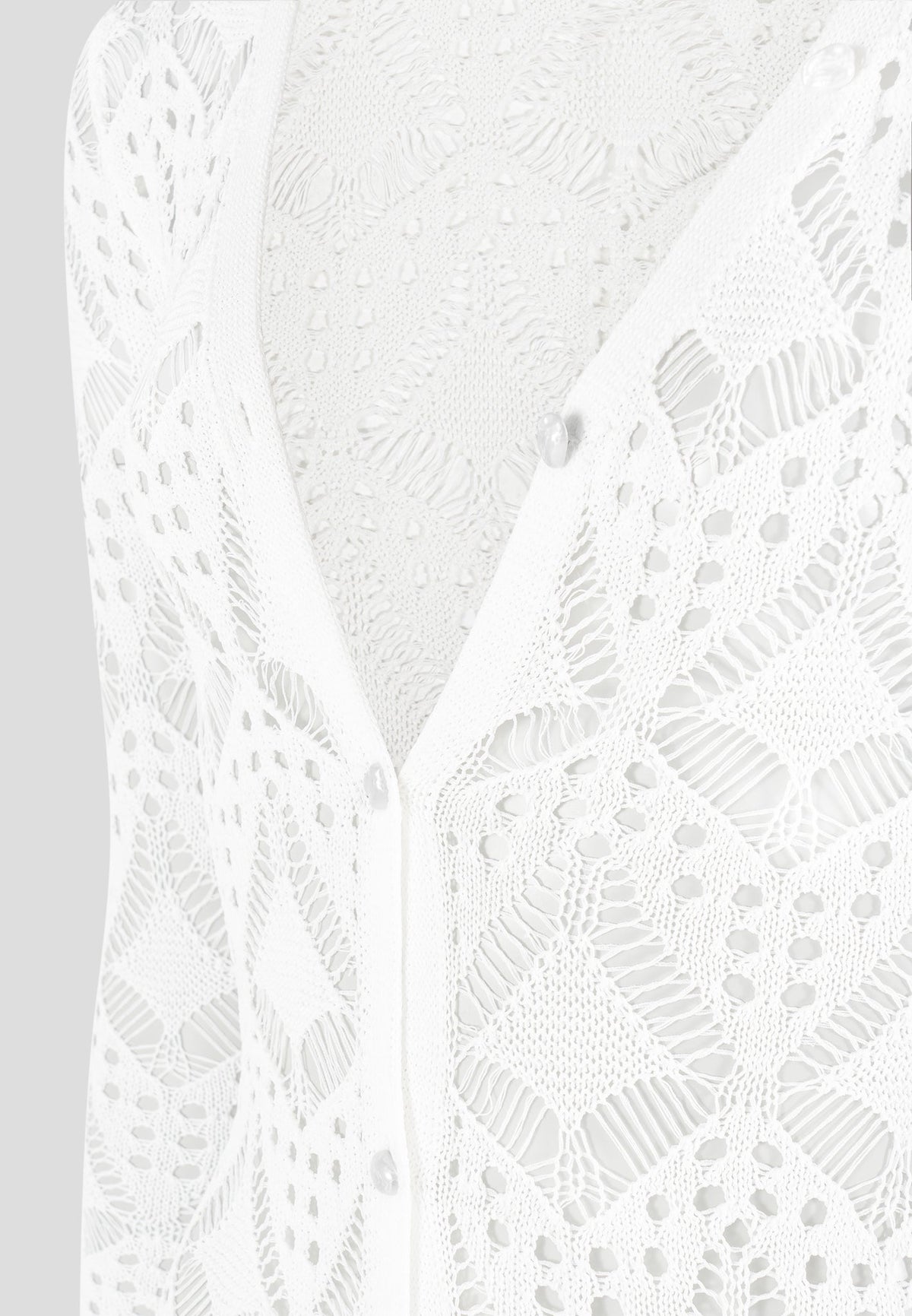 Knit Longline Cover Up Cardigan - Off White