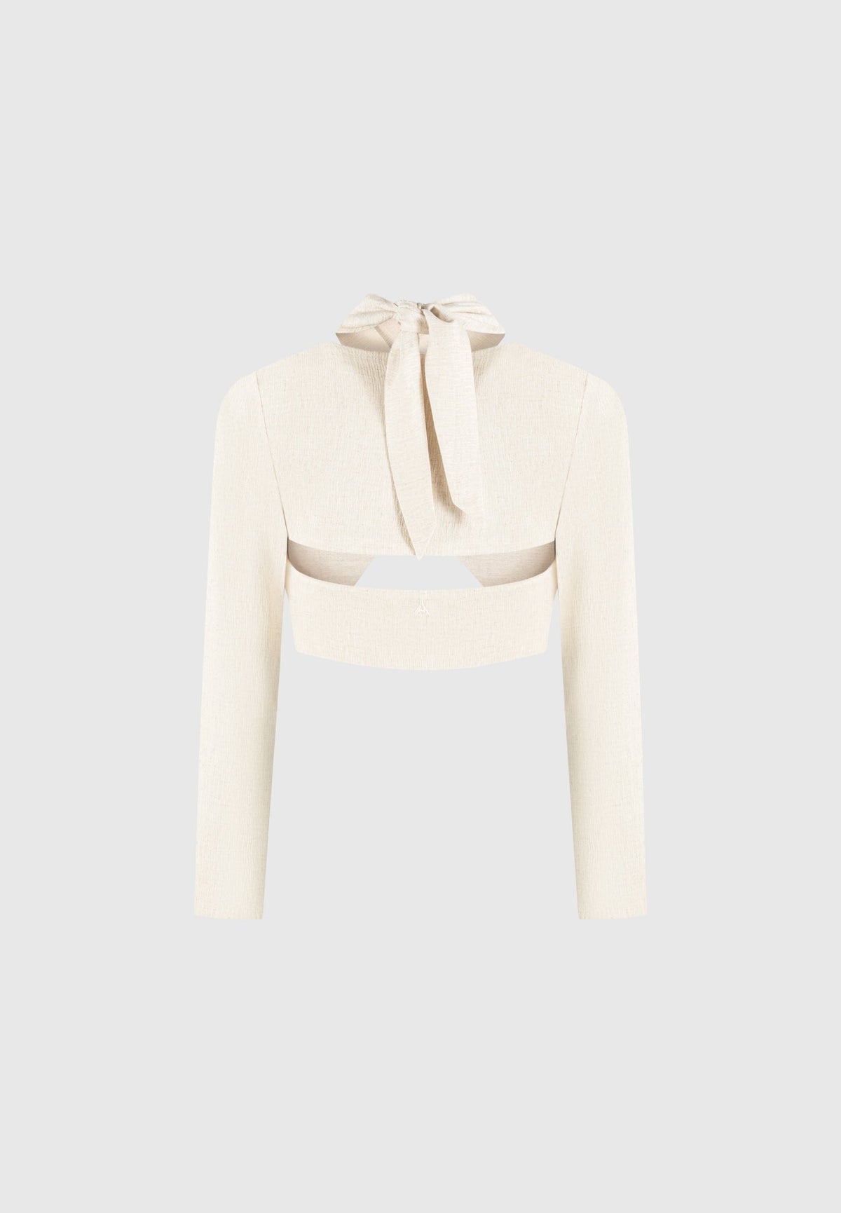 Linen Crossover Bolero Top - Natural