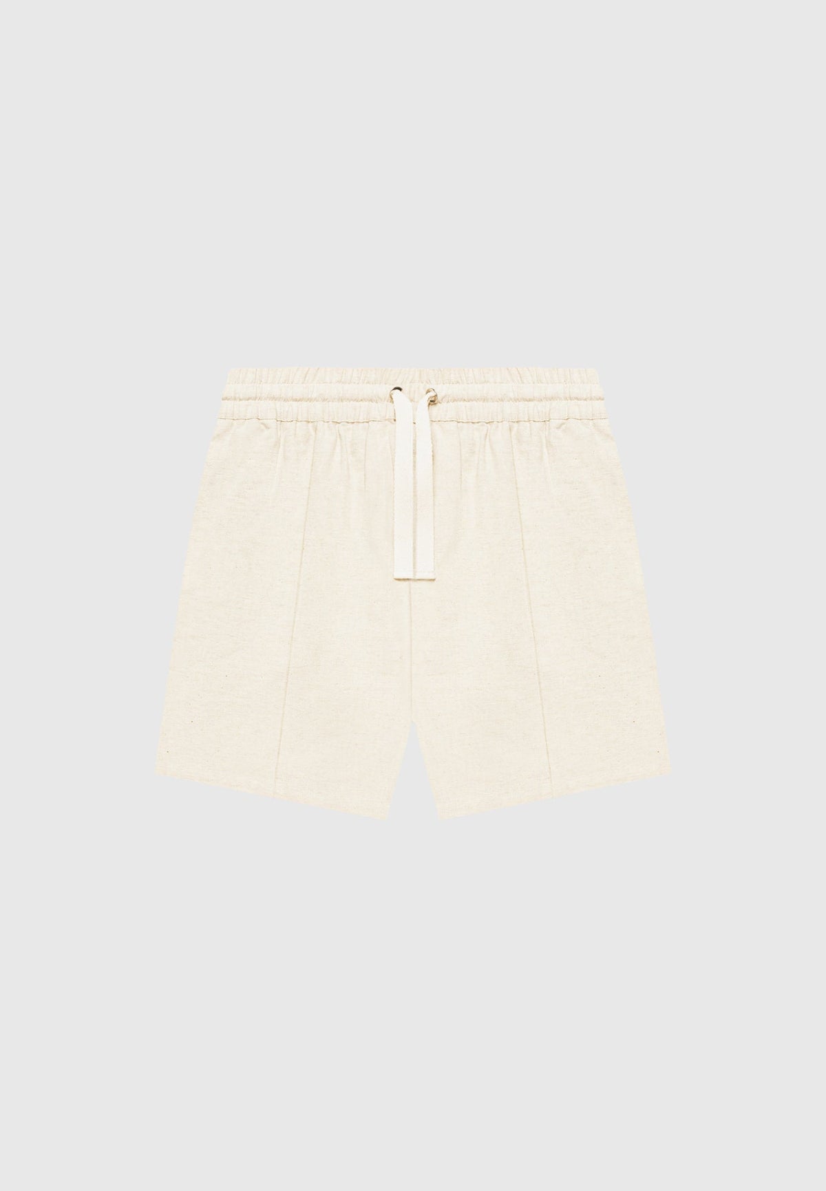 Linen Pintuck Shorts - Natural