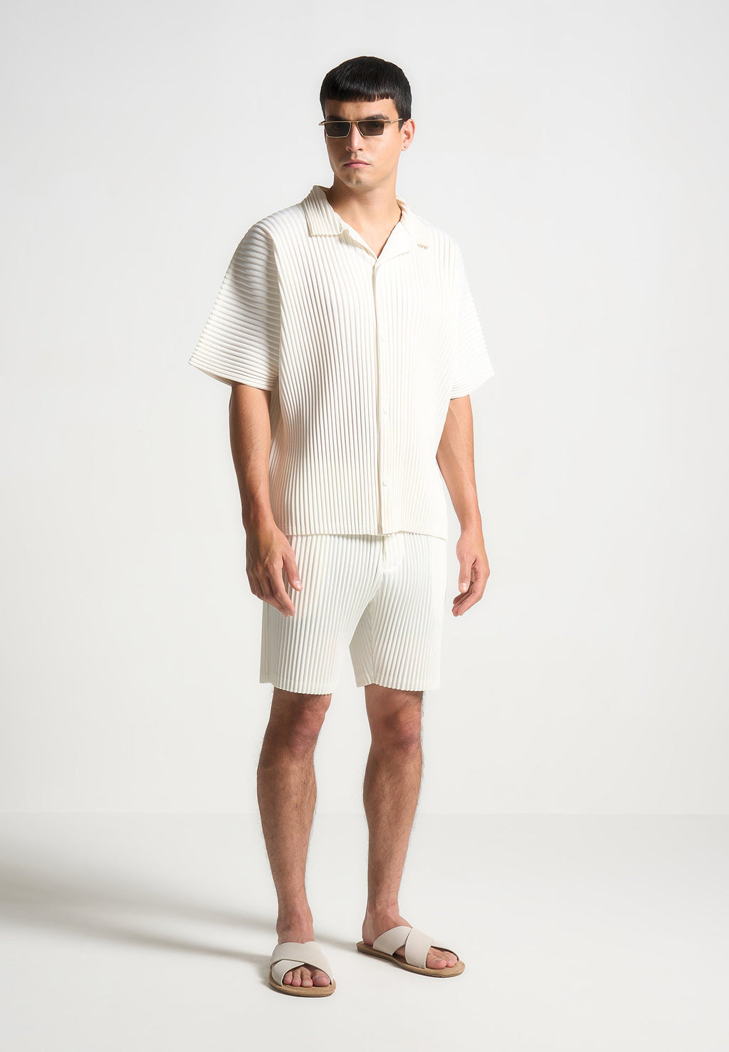 Pleated Shorts - Off White