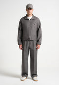 Tailored Funnel Neck Jacket - Grey