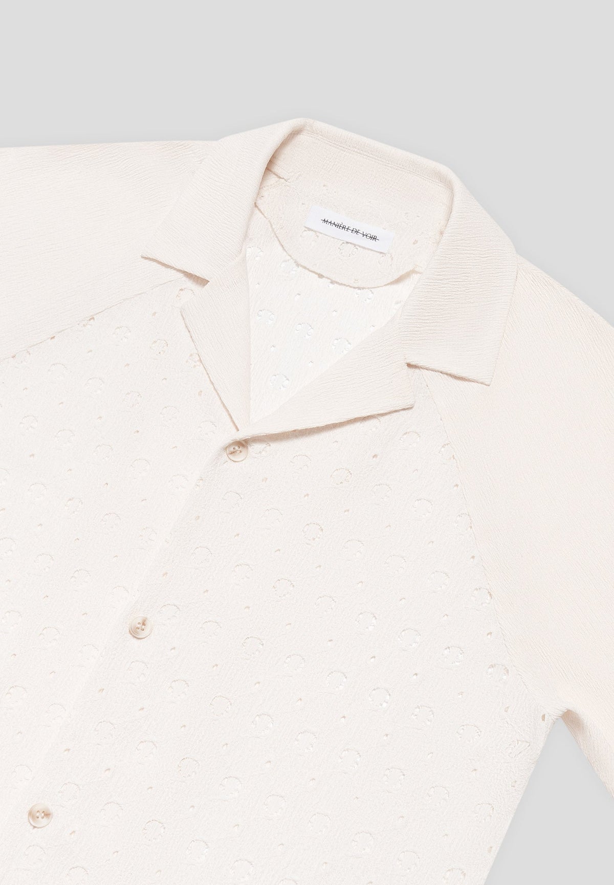 Textured Raglan Shirt - Cream