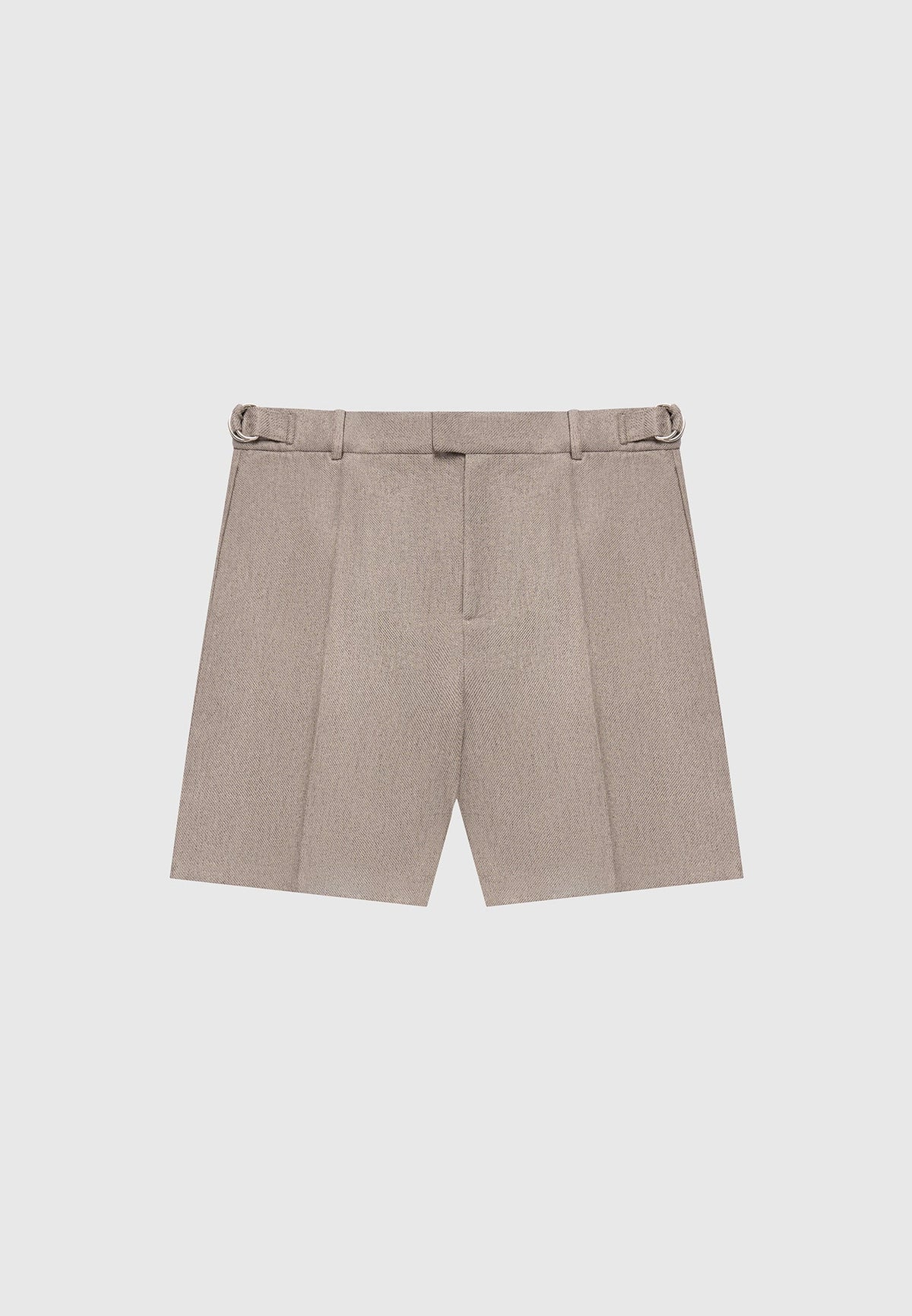 Textured Tailored Shorts - Taupe